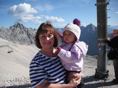 Memaw and Riley on top of the Zugspitz