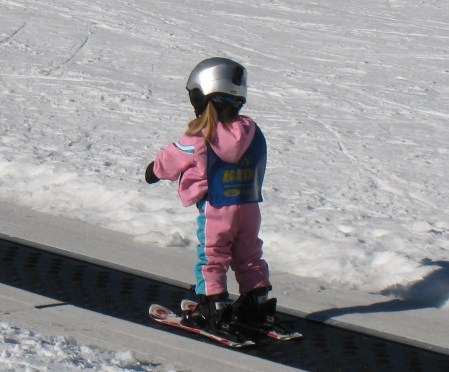 our 3yr old grandaughter skiing