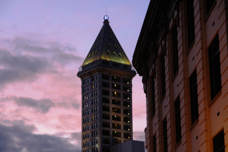 Smith Tower from Yesler Way