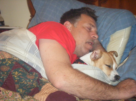 My husband and my dog.