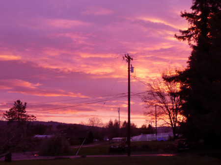 Sunrise one morning from my home.