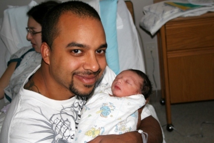 Baby Joshua Lee and Daddy Joshua Lee 4X6