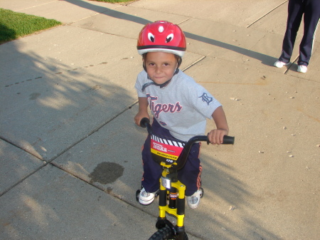 Mateo and his new bicycle