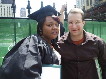 My wife graduating from Roosevelt University