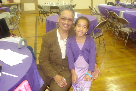 mom and my daughter at Church