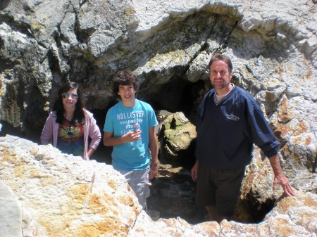 In a cave on Shell Beach