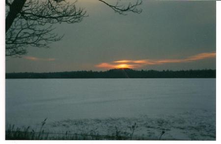 A Beautiful Winter Sky on Pennemquam Lake