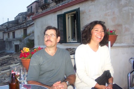 The wife & I in Modica, Sicily