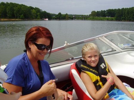 Jen & Emma on the lake.