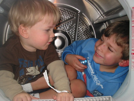 Boys in the dryer