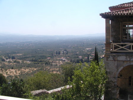 View from climbing up to Mystra Greece