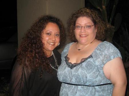 Desiree and I getting ready to party