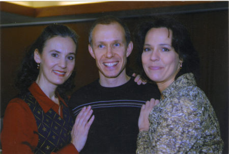 My sister Kristen, Tim Pierce and me