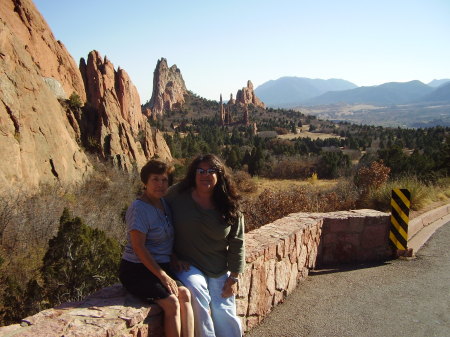 with Mom at Garden of the Gods