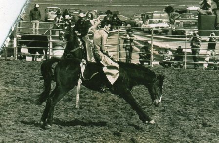 I am riding a Bareback Bronc