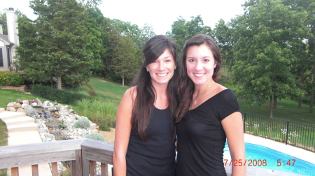 Jaimee and Cassie on our deck