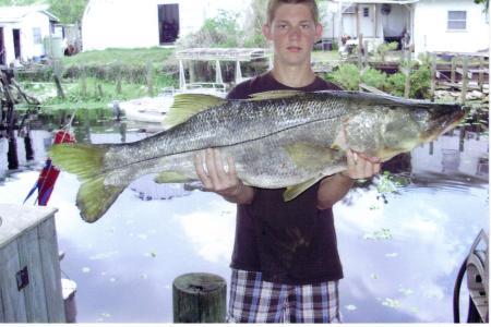 Austin with a Big Snook