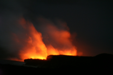 Eruption on the south slope of Mauna Loa