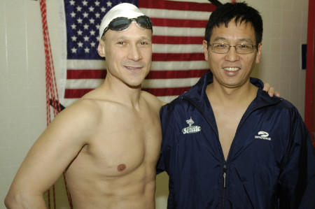 Me and my swim team coach