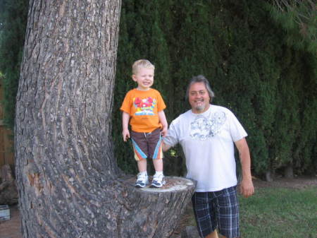 Me and my grandson Jesse 2009