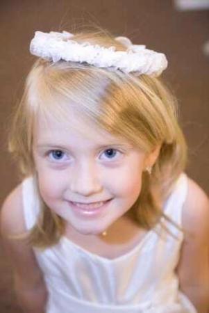 The beautiful Abbey as flower girl