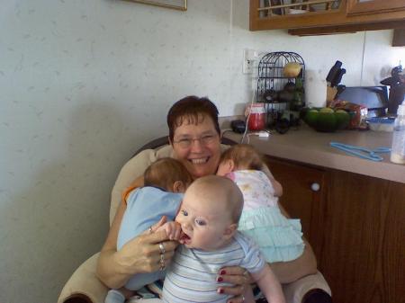 Grandma with 3 grandbabies