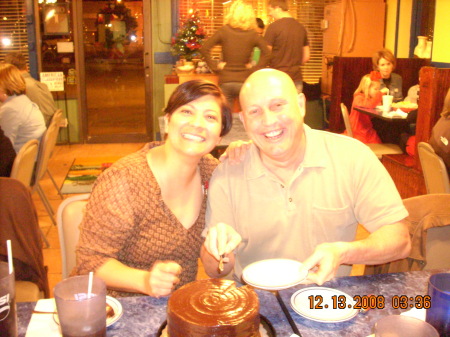 Tim and Angie at Christmas 2008