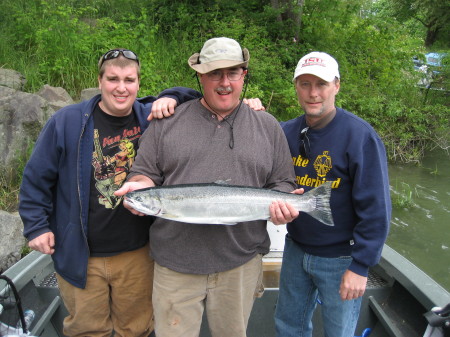 Salmon fishing with Scott Currier and his son