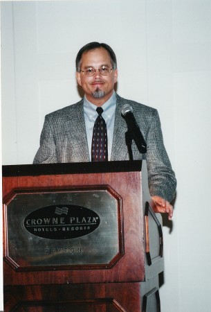 Speaking at a conference