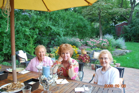 Dining out back: my Aunt (87) and Mother (86)