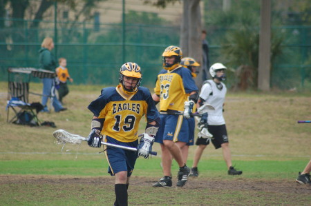 My son playing lacrosse