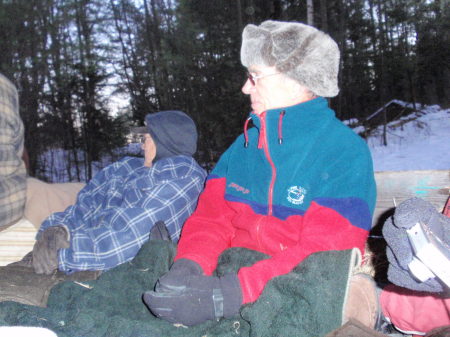 Sleigh ride with family