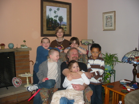 me with 6 of 7 grandchildren
