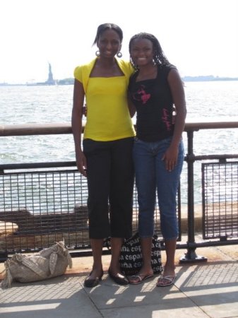 At Battery Park in New York with Daughter