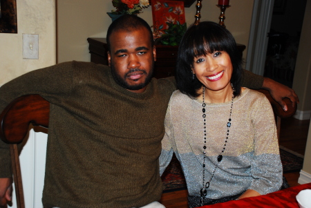 My oldest son, Rod, and me Chirstmas 2008