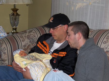 Grandpa and Josh with baby