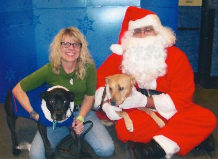 Angus, Rita, Me, Santa 2009