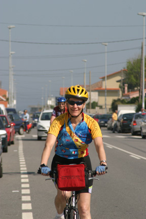 Glenda cycling in Spain 2004