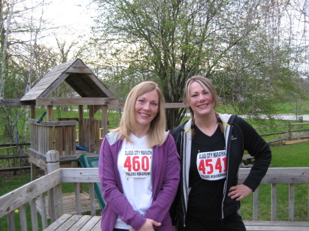 My sister Tam and I before the 5k May 09