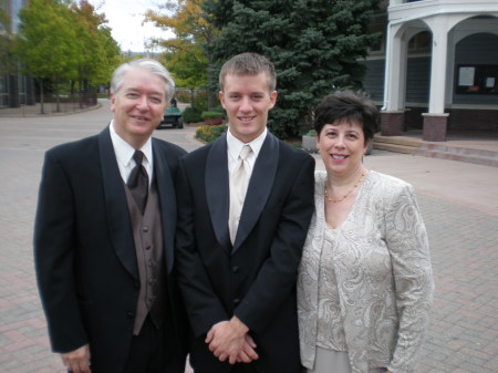 Mom & Dad with Adam before wedding