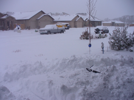 3 to 4 feet deep in driveway