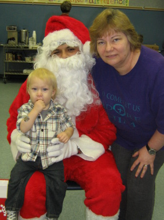 Jared, Santa & Grandma 2009