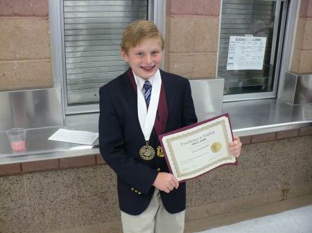 Son Eric's Academic Honors at School Year End