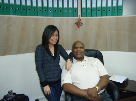 Me and secrtetary in my office. (Dubai)