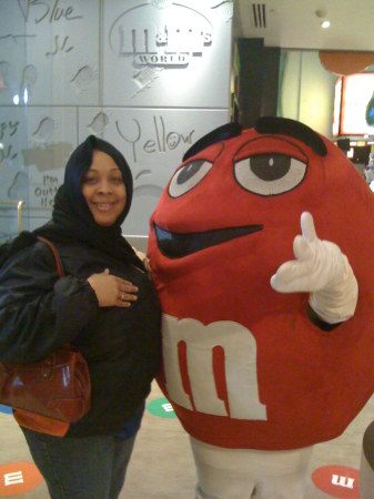 Rd M&M guy in Las Vegas