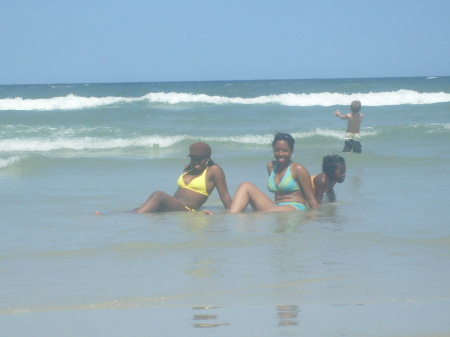 The kids on the beach