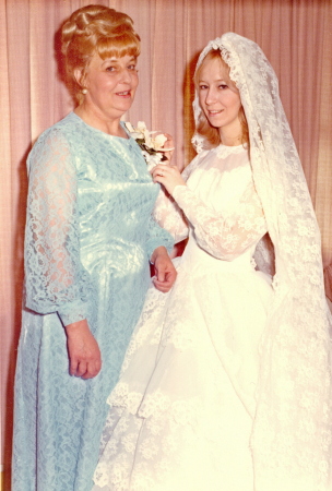 Mom and me at my wedding in 1972