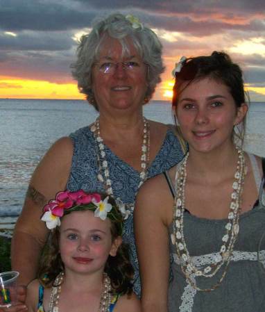 In Hawaii Aug 08 with Granddaughters