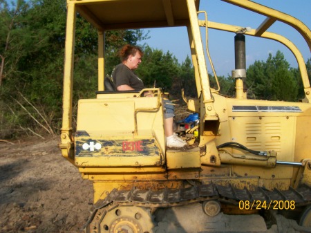 Sherry on dozer