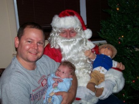 Me (Santa), my son & new grandson